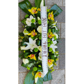 Aranjament Funerar  Trandafiri Crin si Orhidee F258